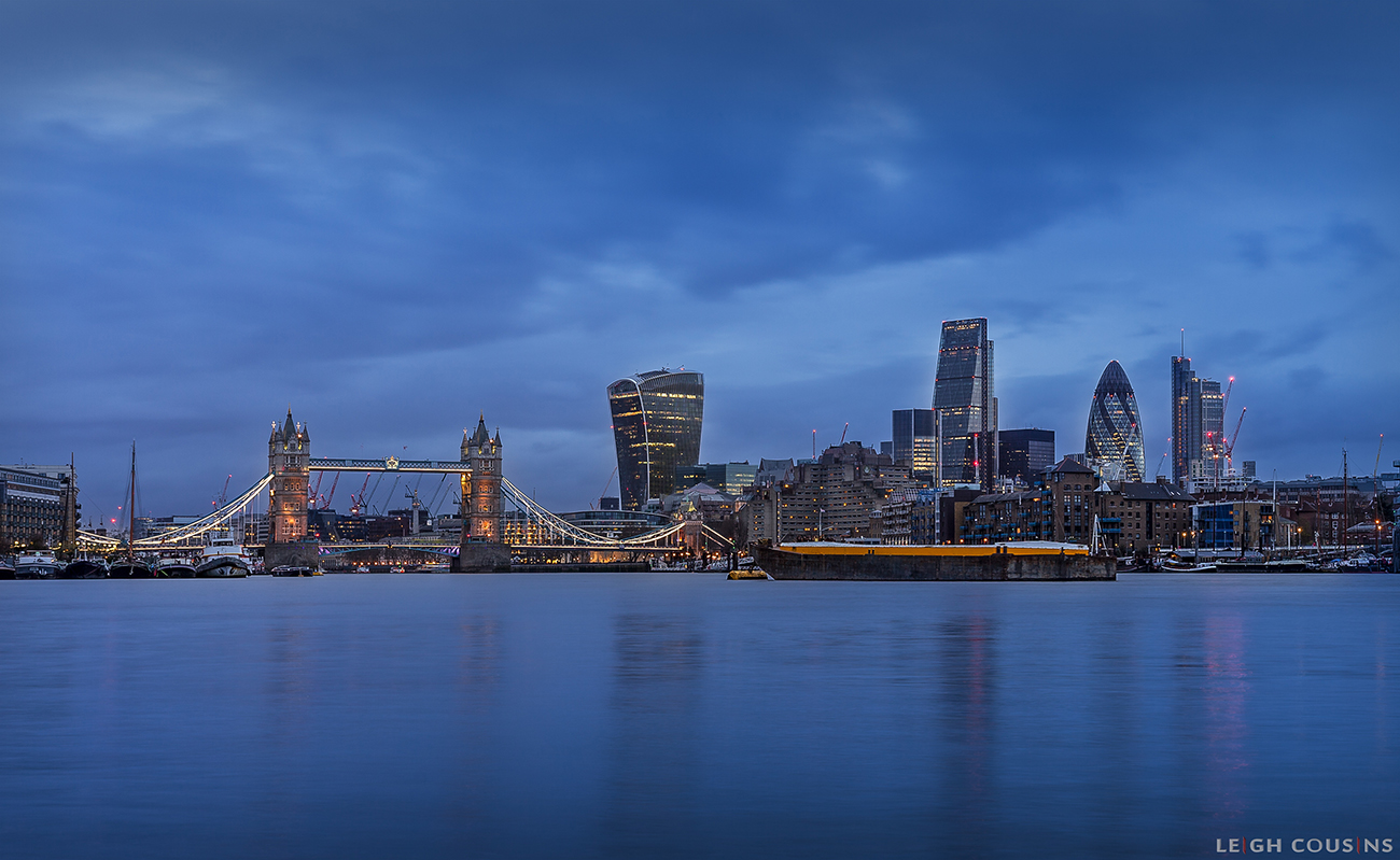 London Skyline Blue Hour